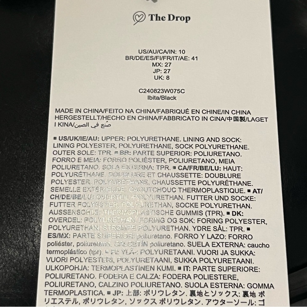 The Drop Black Faux Leather Ibita Ankle Boots 10 - Picture 9 of 13